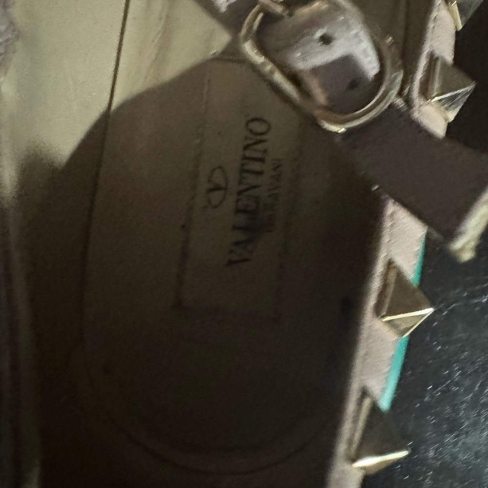 Valentino Rockstud Seafoam Blue Flats -36.5 - Picture 8 of 16